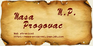 Maša Progovac vizit kartica